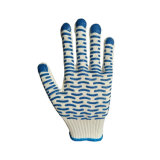 Antislip Wavy PVC Dotted Cotton Glove Used in The Work