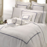 100% Egyptian Cotton 600tc Cotton Percale Crisp White Bedding Linen (DPFB8087)