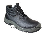 Split Embossed Leather Safety Shoes with Mesh Lining (HQ01006)