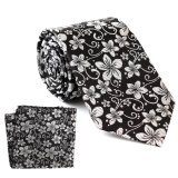 Luxury Silk Floral Gift Custom Tie Hanky Pocket Square Set