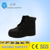 Factory Working Black Steel Toe Cap Safety Footwear for Engineers