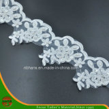 Embroidery Lace on Organza with Beads & Sequins (HD-041)