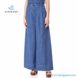 Fashion Relaxed Bell-Bottoms Women High-Waisted Denim Jeans with Blue by Fly Jeans