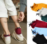 Dress Free Collocation Style Pure Color with Bow Ankle Socks