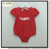 Pain Red Baby Garment Bubble Sleeve Newborn Bodysuits