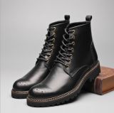 New Men Shoes Leather Ankle Boots Fashion Casual Shoes (AKPX36)
