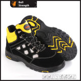 New PU/Rubber Outsole Series Black Suede Middle Safety Shoe (SN5465)