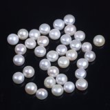 7-7.5mm Half Drilled Freshwater Pearl Button Shape for Earring Ring