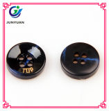 Black Resin Lettering in 4holes Button Suit Shirt Button Accessories