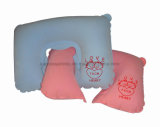 Promotional Flocked PVC Inflatable Neck Pillow with Customized Logo