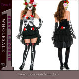 Adult Woman Skull Sexy Fancy Theatrial Party Halloween Costumes (TENN89126)