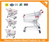 High Quility Chrome Galvanized Supermarket Shopping Cart Trolley