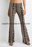 Ornate Paisley Flared Pants with an Elasticized Waist