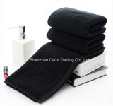 Black Color Cotton Plain Double Loop Hand Towel