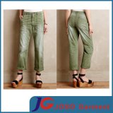 Long Straight Twill Pants Women Summer Trousers (JC1397)