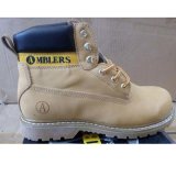 Basic Style Worker PU Genuine Leather Footwear Safety Shoes