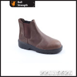 Leather Safety Boots with Sided Elastic (SN5117)
