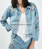 Wholesale Women Clothes Embroidered Retro Slim Wild Short Denim Jacket