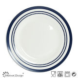 27cm Porcelain Dinner Plate with Simple Decal Printing