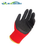 Hot Sales 13G Red Polyester Latex Gloves