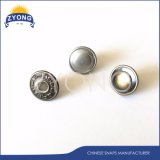 China Factory Fashion Custom Embossed Logo Round Shank Metal Jeans Buttons