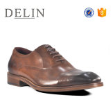 Brown Color Hot Selling Leather Men Shoes Branded Shoes Copy