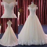 off Shoulder Lace Prom Gown Evening Bridal Dress for Wedding