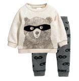 Kids Boys Clothing Sets 2 Pieces Toddler Cotton Long Sleeve T-Shirt & Pants 2-7t