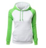 High-End Contrast Color Womens Hoodies with Custom Logo