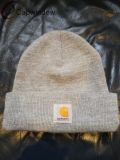 100% Acrylic Beanie /Knitted Hat with Custom Woven Patch