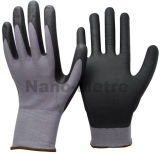 Nmsafety Nylon Coated Black Foam Nitrile Work Glove