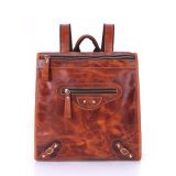 Wholesales Casual Style Vintage Leather School Bag Backpack