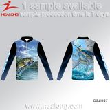 2017 Fishing Wear Healong Dye Sublimation Colorful Fishing T Shirts