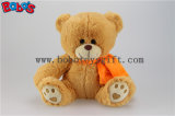 Custom Plush Teddy Bear with Orange Scarf and Embroidery Paw