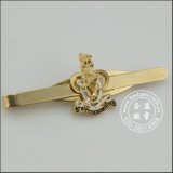 Gold Tie Clip with Badge, Custom Stickpin (GZHY-TC-006)
