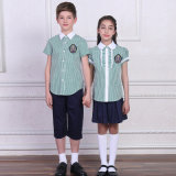 School Uniform for Primary School, Plaid Shirts and Black Pants/Skirts