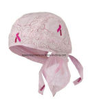 China Factory OEM Produce Customized Logo Printed Pink Cotton Bandana Head Wrap Bandana Cap