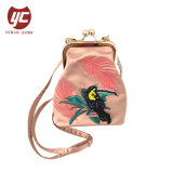 LC-018 New Arrival Wholesale Clip Bag Small Purse Embroidery Canvas Lady's Bag Crossbody Bags