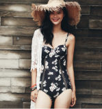 Pear Print One-Piece Swimwear Swimsuit with Women Wear Cover Cloth
