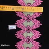 14cm Pink Non-Elastic Lace Trim, Flowers Tassel Fringe Trimming Lace Hme866