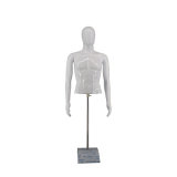 Painting Glossy White Upper-Body Headless Display Male Mannequin