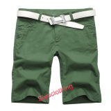 Men Casual Fashion Solid Color Simple Green Leisure Shorts (S-1512)