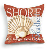 Decoration Square Shore Shell Design Decor Fabric Cushion W/Filling