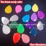 Fluorescence Expoy Rhinestone with Claw Sew on Resin Stone
