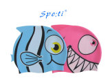 Fish Shape Silicone Swimming Cap for Youth