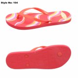Fashionable Design Simple Red Printed PE Outsole Flip Flop