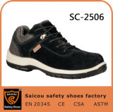 China Factroy PU Outer Sole Genuine Leather Safety Boot Working Shoes Sc-2506