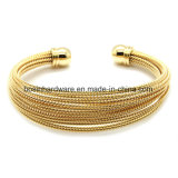 Gold Stainless Steel Wire Cable Chain Bangle Bracelet for Women