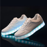 Breathable Classical Style White and Black LED Footwear