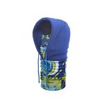 Blue Hat Fleece Face Mask 100% Polyester 25 * 50cm Hat Abt 32cm Logo Printed (YH-HS198)